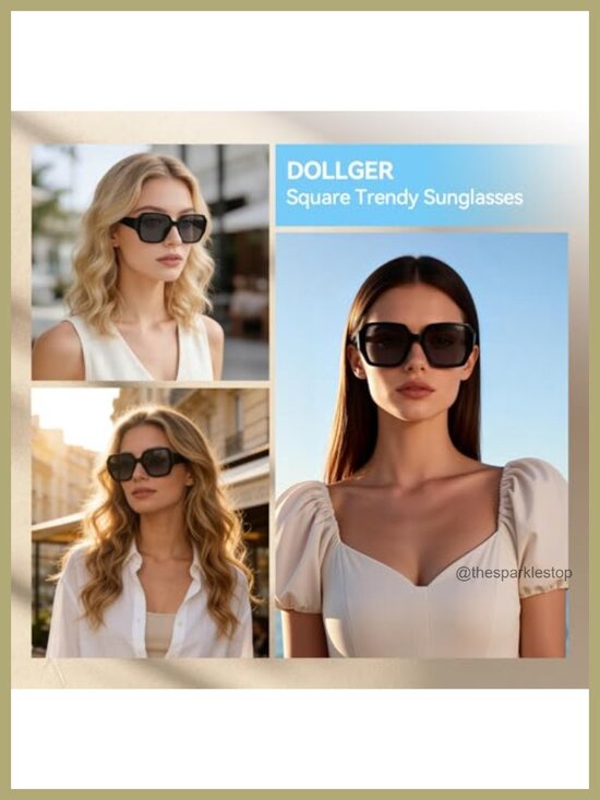 Oversized Square Sunglasses for Women Trendy UV400 Protection main image 4